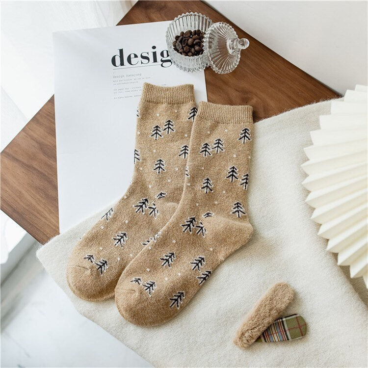 Tree wool socks Women Winter Socks gift