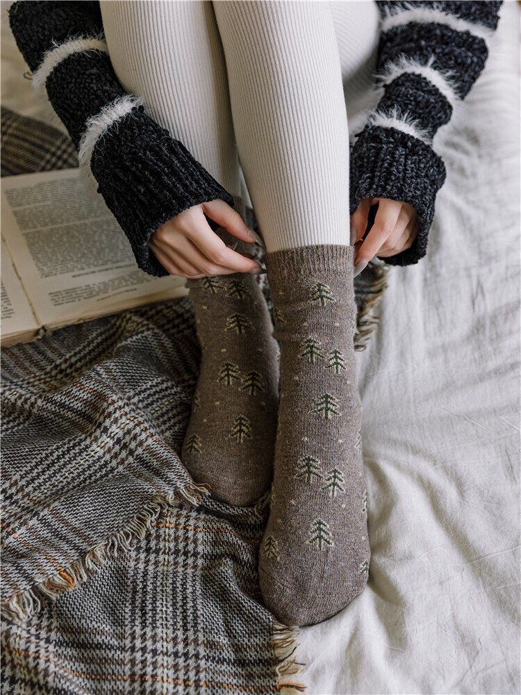 Tree wool socks Women Winter Socks gift