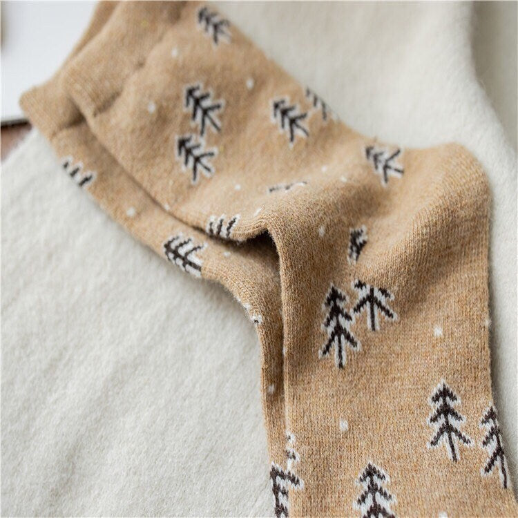 Tree wool socks Women Winter Socks gift