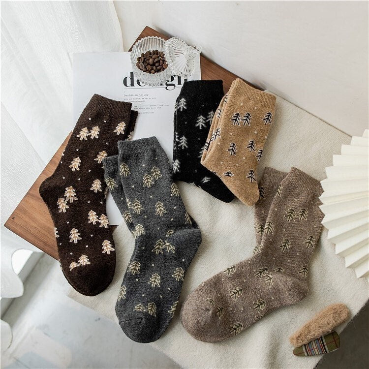 Tree wool socks Women Winter Socks gift