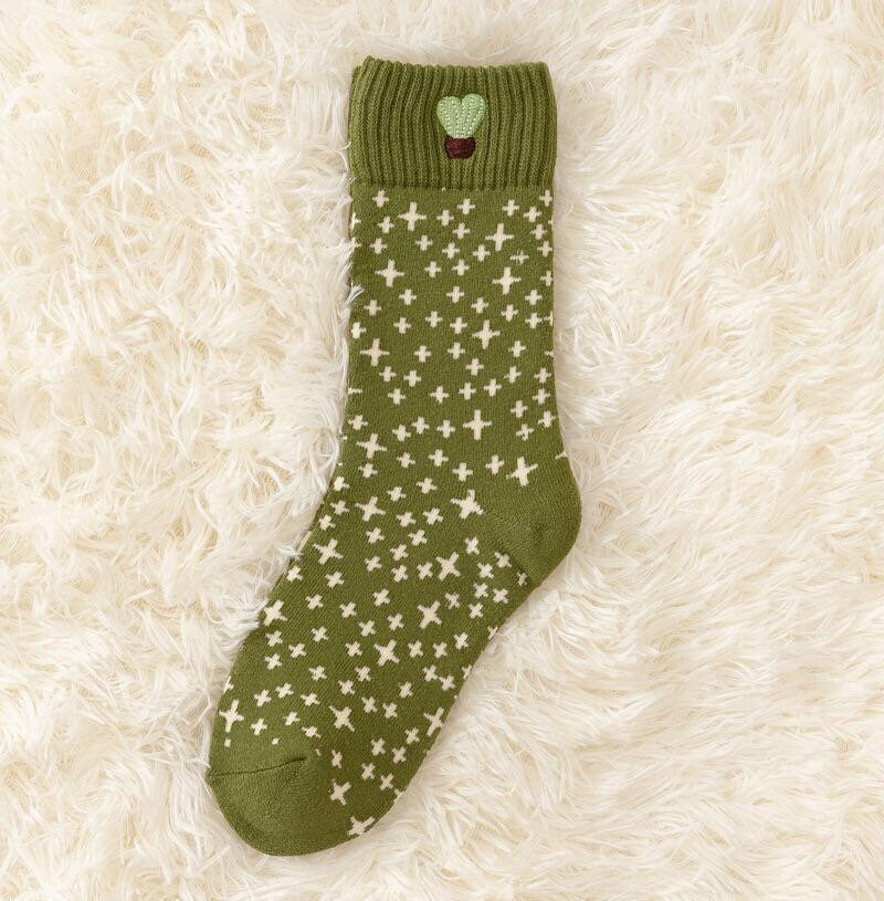 Cactus cotton socks Women Winter Socks gift plants Korean Japanese