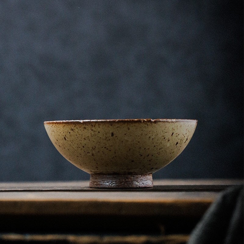 Gohobi handmade ceramic bowl rice bowl  tea Japanese style tableware stoneware