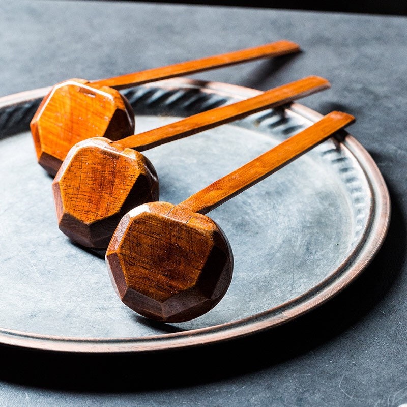 Gohobi Wooden soup spoon pho spoon Japanese Chinese large spoon oriental utensil ramen spoon