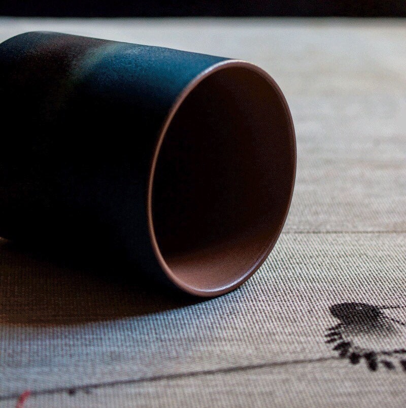 Gohobi Ceramic Japanese style blue teacup tableware stoneware coffee cup sake cup green tea cup