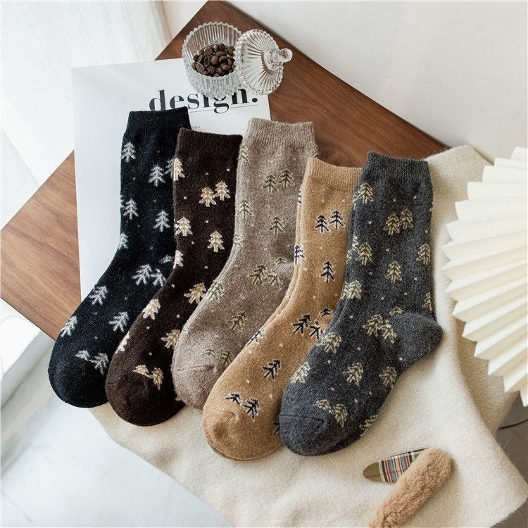 Tree wool socks Women Winter Socks gift