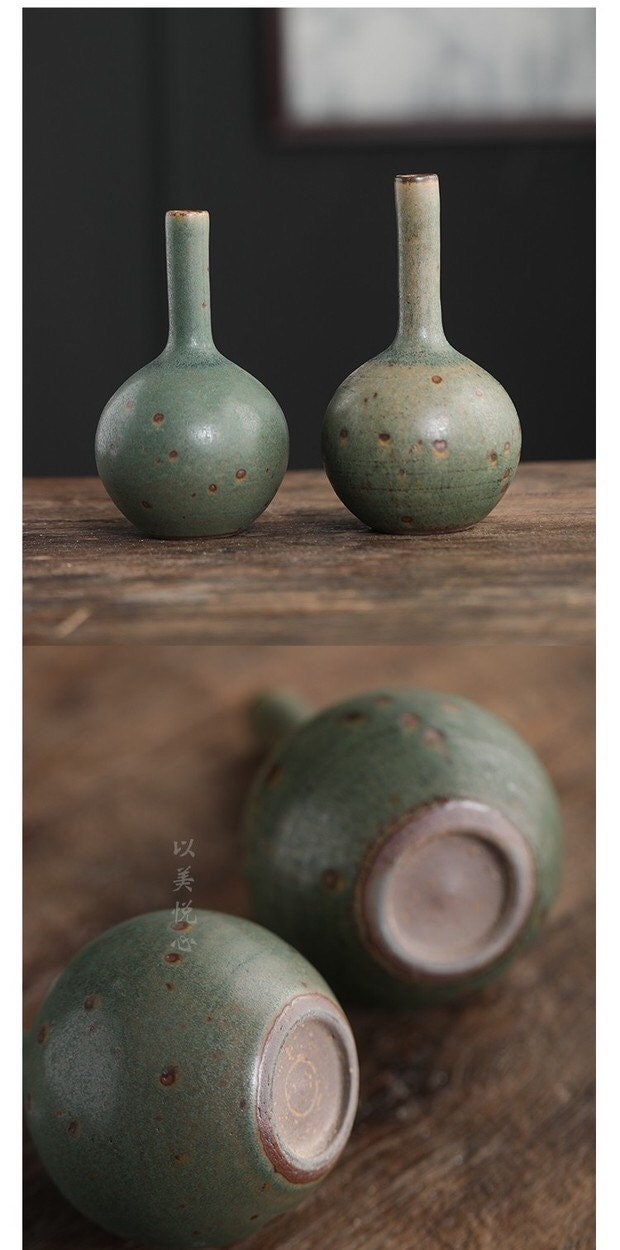 Gohobi Handmade ceramic zen vases table decoration house warming gift Japanese vintage style