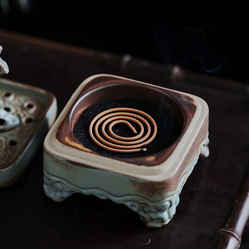 Gohobi Ceramic Incense bowl Taihu Stone Incense holder Gongfu tea Japanese Chado