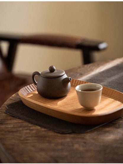 Gohobi Wooden Tea Trays Serving Trays Gongfu tea trays (2 versions) Japanese Chado Cherrywood/ Walnut wood