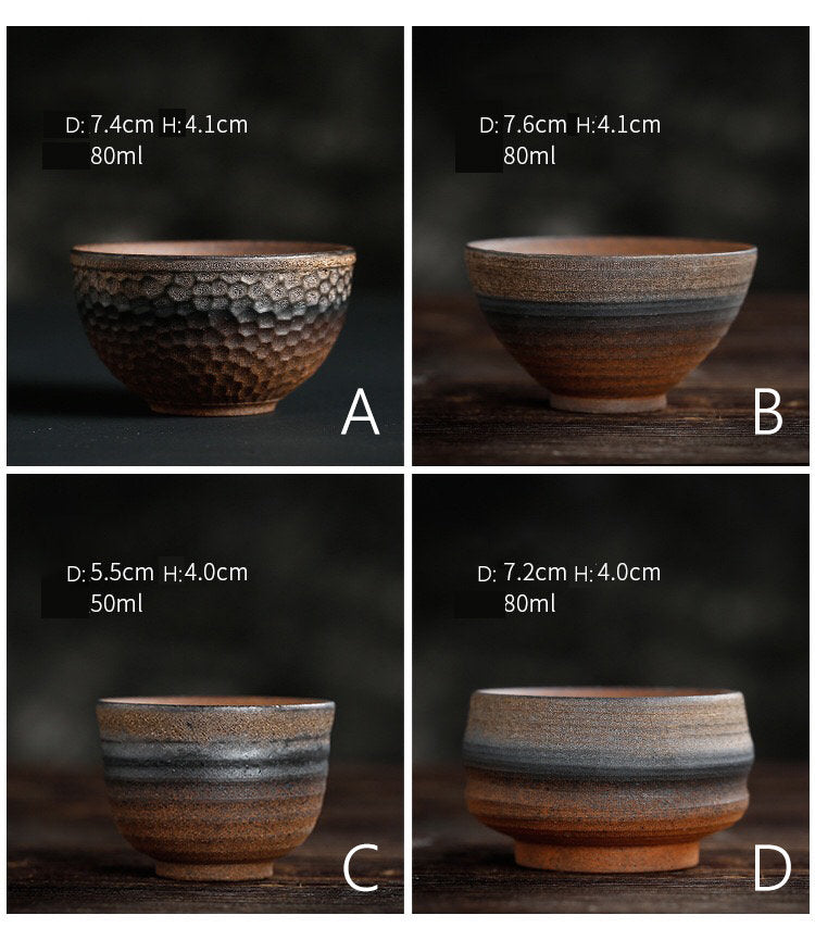 Gohobi Handmade  ceramic tea cup Chinese Gongfu tea Kung fu tea Japanese Chado peach blossom