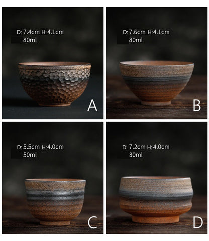 Gohobi Handmade  ceramic tea cup Chinese Gongfu tea Kung fu tea Japanese Chado peach blossom