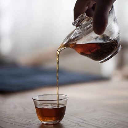 Gohobi Handmade tea glass gaiwan tea cup Chinese Gongfu tea Kung fu tea Japanese Chado Glass Tea Pitcher