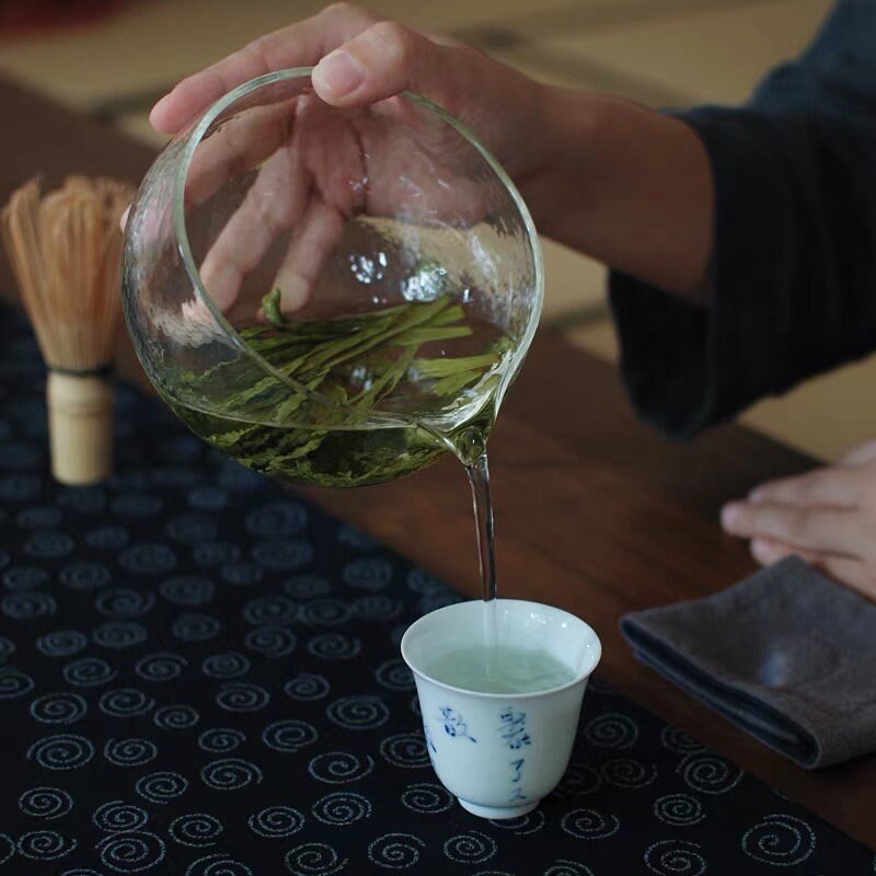 Gohobi Handmade Matcha tea glass cup, tea ceremony gift set, Japanese Tea