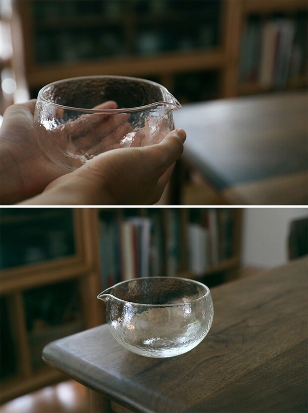 Gohobi Handmade Matcha tea glass cup, tea ceremony gift set, Japanese Tea