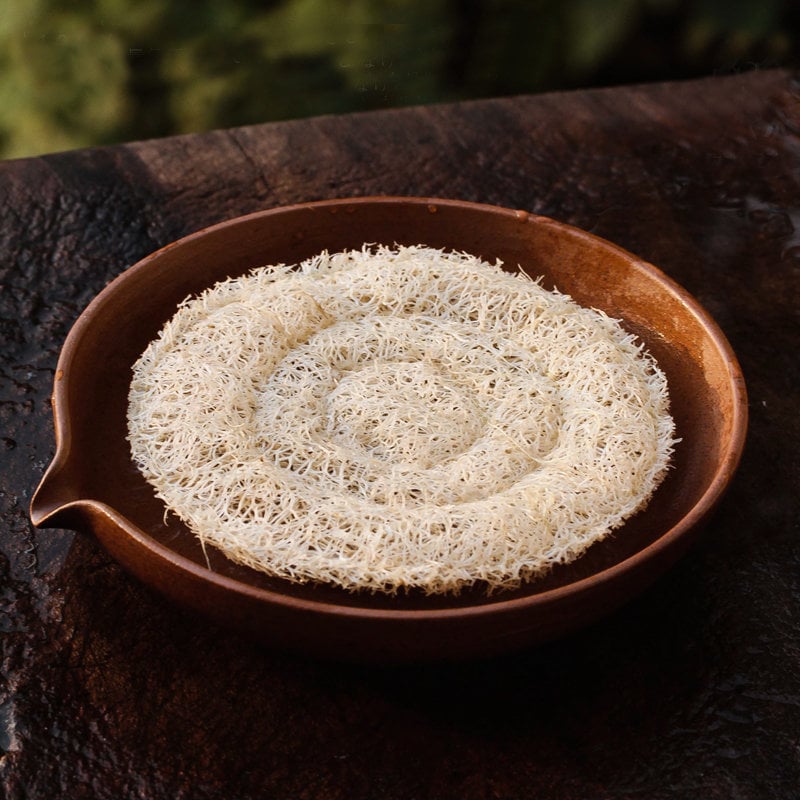 Natural Loofah Coaster Chinese Gongfu tea Kung fu tea Teaware Japanese Chado cotton coaster unique handmade coaster