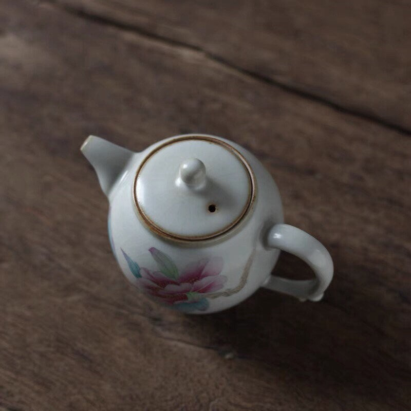 Gohobi Hand painted fair cup tea pitcher Peony Tea Cup Ceramic Chinese Gongfu tea Kung fu tea Japanese Chado Oriental tea cup