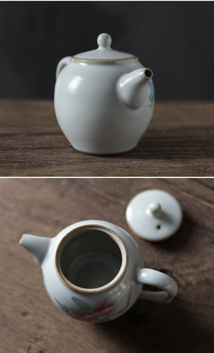 Gohobi Hand painted fair cup tea pitcher Peony Tea Cup Ceramic Chinese Gongfu tea Kung fu tea Japanese Chado Oriental tea cup