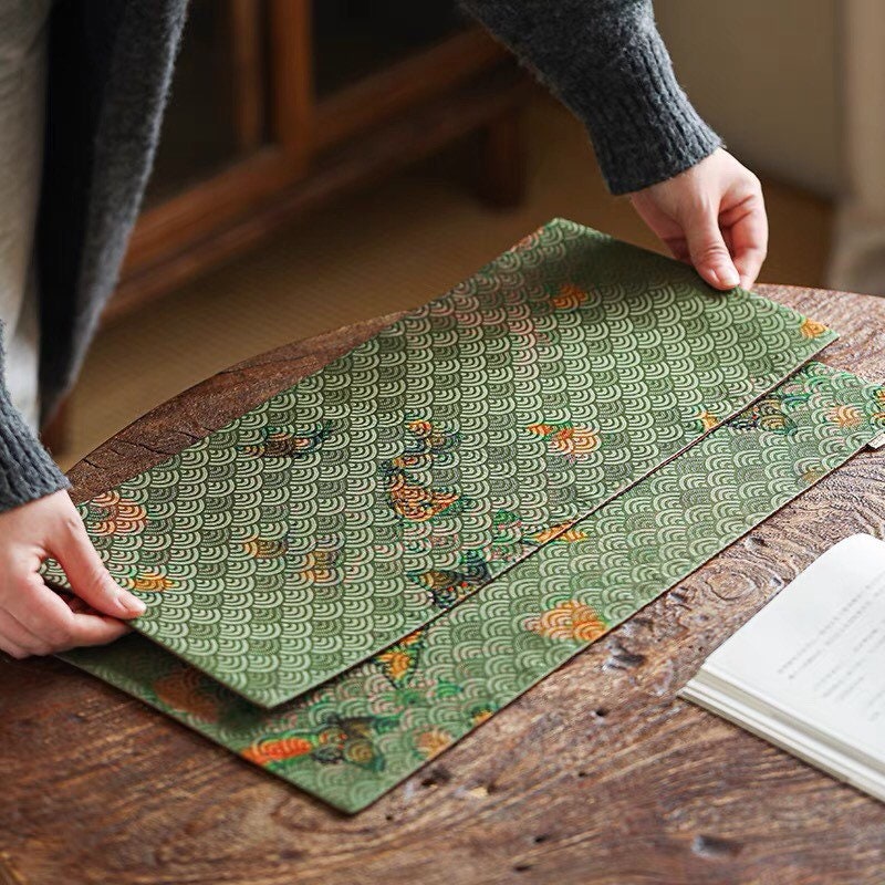 Gohobi Gongfu Tea ceremony placemat 48cm x 21 cm Kung fu tea towels Linen cotton Japanese Chado teaware placemat