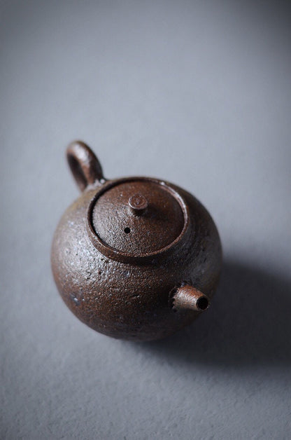 Gohobi Handmade ceramic teapot, Chinese Gongfu tea, Japanese Korean style teacup, rustic [Old rock mud collection] 