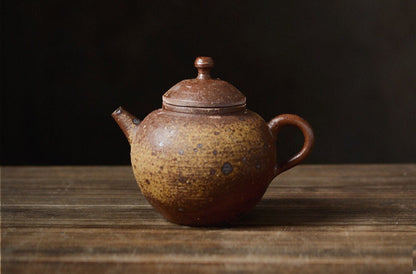 Gohobi Handmade ceramic teapot, Chinese Gongfu tea, Japanese Korean style teacup, rustic [Old rock mud collection]  