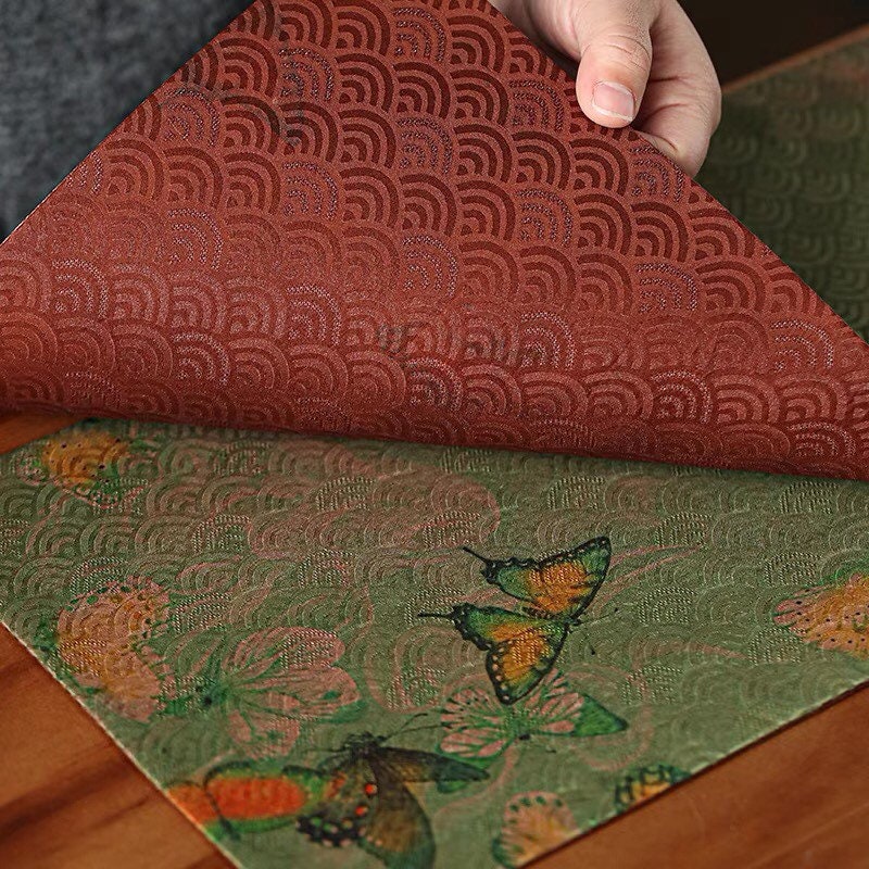 Gohobi Gongfu Tea ceremony placemat 48cm x 21 cm Kung fu tea towels Linen cotton Japanese Chado teaware placemat