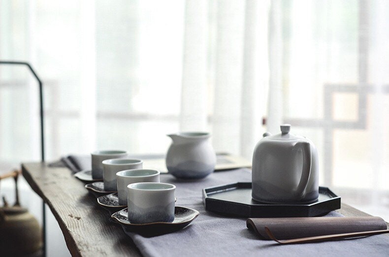 Gohobi Teapot Ceramic Chinese Gongfu tea Kung fu tea Japanese Chado  [Hand-painted Mountain collection]