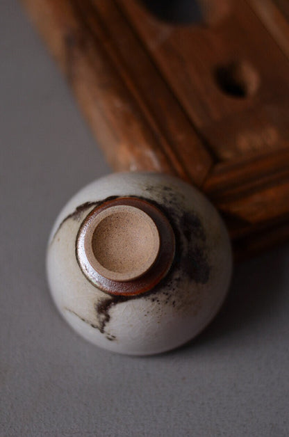 Gohobi Handmade ceramic tea cup Chinese Gongfu tea Japanese Teacup small green tea cup [Black ink collection]