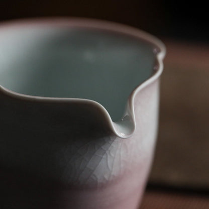 Gohobi Handmade Pink Tea pitcher/ Fair cup, Hand painted, vintage, high quality, Rustic, Minimalistic Japanese Tea [Pink Glazed collection]