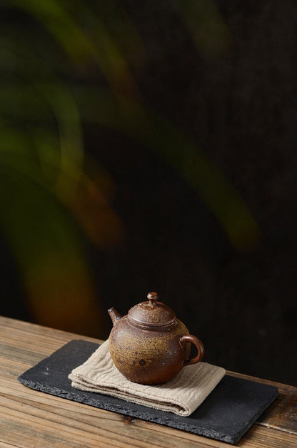 Gohobi Handmade ceramic teapot, Chinese Gongfu tea, Japanese Korean style teacup, rustic [Old rock mud collection]  