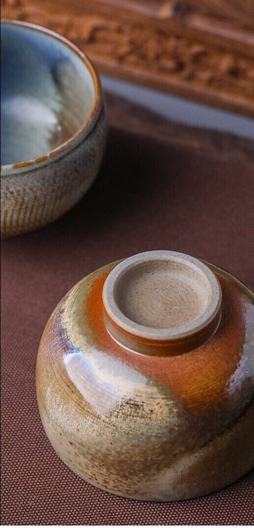 Gohobi Handmade ceramic yellow tea cup Chinese Gongfu tea Kung fu tea Japanese Chado crystal gemstone colour [Chai Kiln collection]