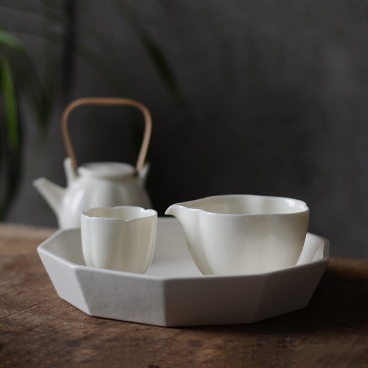 Gohobi Handmade ceramic tea cup Chinese Gongfu tea Japanese Teacup small green tea cup [White gloss collection]