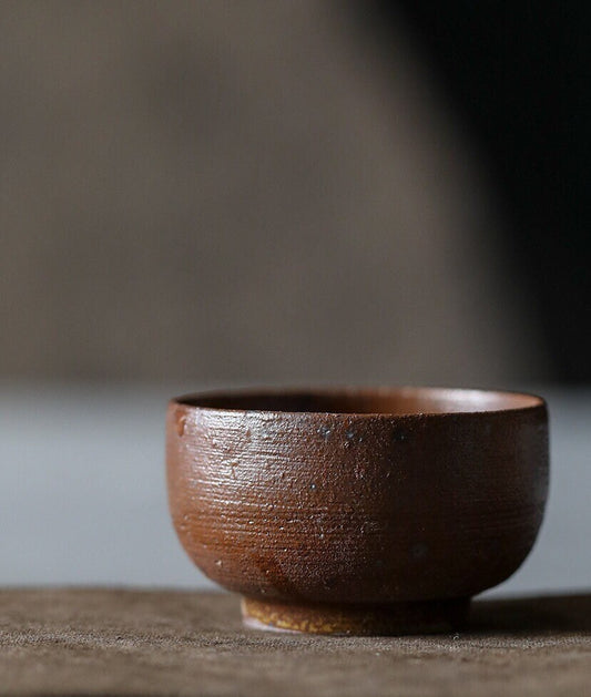 Gohobi Handmade ceramic tea cup Chinese Gongfu tea Kung fu tea Japanese Teacup small green tea cup  [Old rock mud collection]