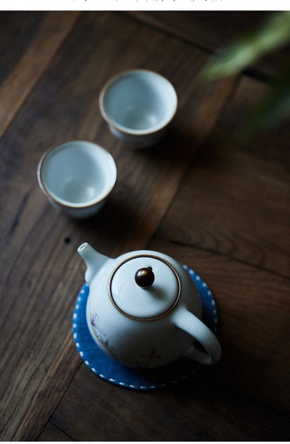 Gohobi Cutton Coaster Chinese Gongfu tea Kung fu tea Teaware Japanese Chado cotton coaster unique handmade coaster