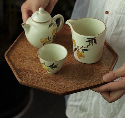 Gohobi Wooden Serving Trays Serving Tray wood tray wood plate Gongfu tea trays (5 versions) Japanese Chado