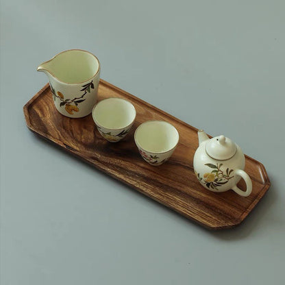 Gohobi Wooden Serving Trays Serving Tray wood tray wood plate Gongfu tea trays (5 versions) Japanese Chado