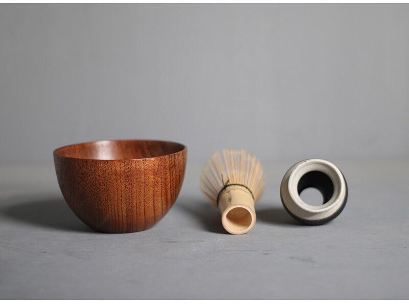 Gohobi Ceramic Matcha Set with Bamboo Whisk, whisk holder and spoon, tea ceremony gift set, Japanese Tea set Gift box