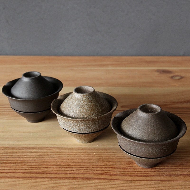 Gohobi Ceramic gaiwan set Chinese Gongfu tea travel tea sets handmade gift set Japanese Chado