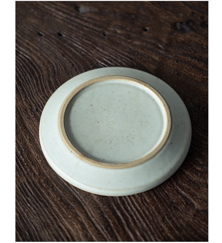 Gohobi Hand painted tea tray ceramic Flowers handmade tea saucer Chinese Gongfu tea tray  Kung fu Japanese Chado peach blossom tea ceremony