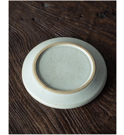 Gohobi Hand painted tea tray ceramic Flowers handmade tea saucer Chinese Gongfu tea tray  Kung fu Japanese Chado peach blossom tea ceremony