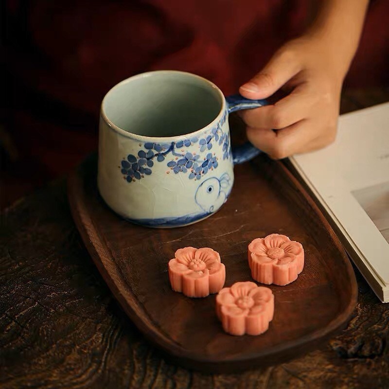 Gohobi Hand-painted ceramic rabit cat tea cup Chinese Gongfu tea Kung fu tea Japanese Chado
