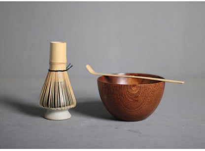 Gohobi Ceramic Matcha Set with Bamboo Whisk, whisk holder and spoon, tea ceremony gift set, Japanese Tea set Gift box