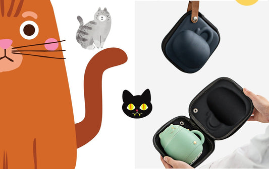 Gohobi Cat tea cup [UK stock] with Infuser office Tea Mug with Lid  Lucky cat Japanese cat tea mug