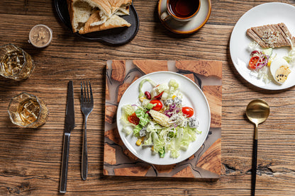 Gohobi Set of Wood Coaster Resin Coasters epoxy tea drink coasters unique handmade coaster placemats Teaware Japanese drinkware