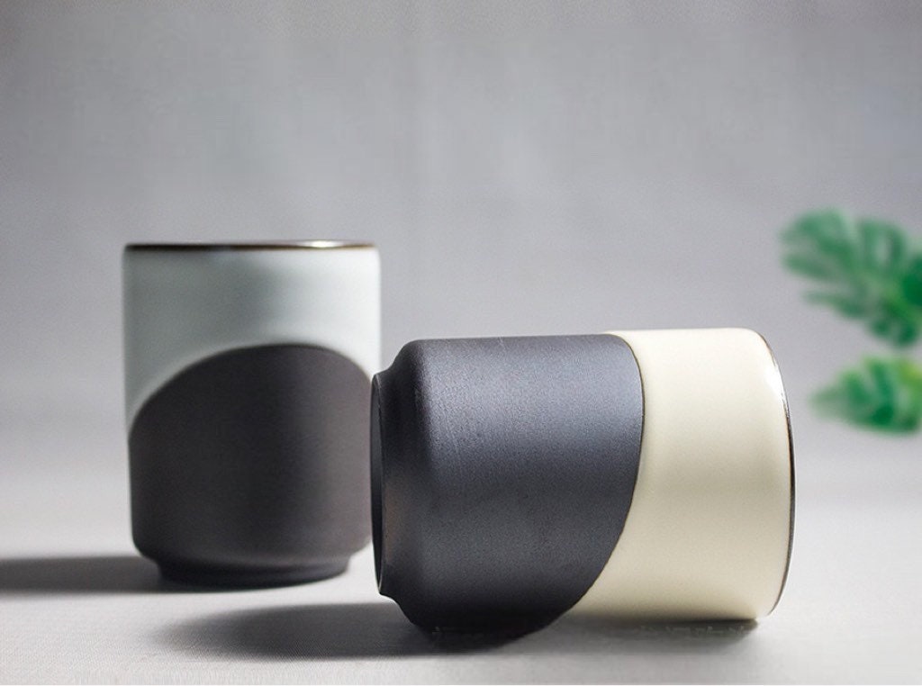 Gohobi Ceramic Japanese style white/beige teacup tableware stoneware coffee cup sake cup green tea cup