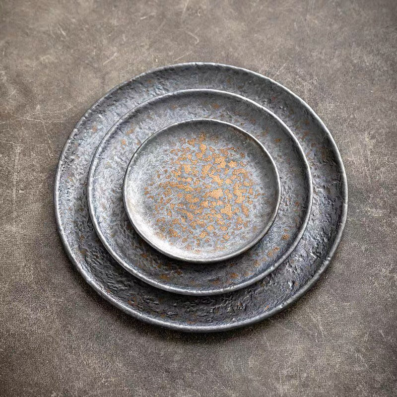 Gohobi Handmade ceramic plate Japanese style tableware stoneware