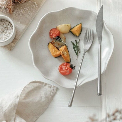 Gohobi a set of 5 stonewashed cutlery set 100% stainless steel travel cutlery set