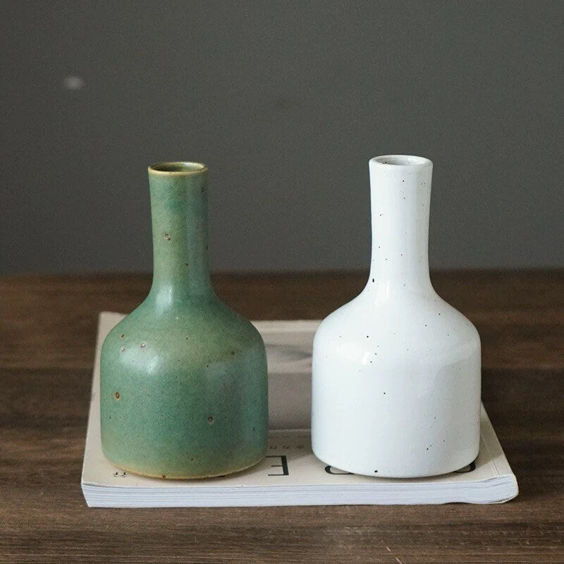 Gohobi Handmade ceramic zen vases table decoration house warming gift Japanese vintage style