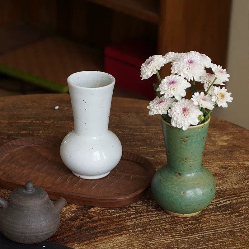 Gohobi Handmade ceramic zen vases table decoration house warming gift Japanese vintage style