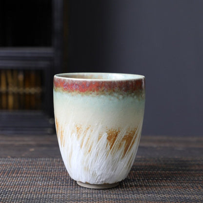 Gohobi Ceramic Japanese style hand painted teacup tableware stoneware coffee cup sake cup green tea cup