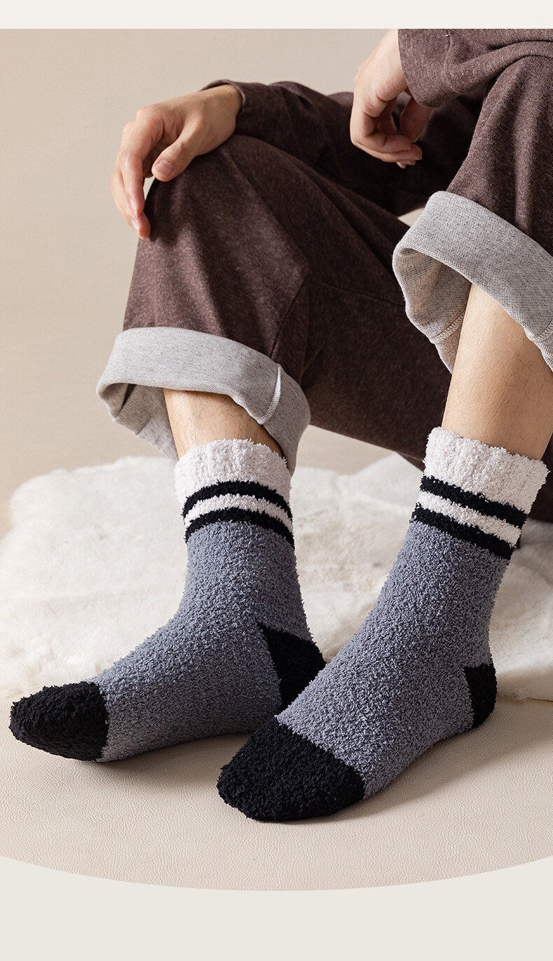 Extra Thick Men Wool Socks, Winter socks, Men Winter Socks, gift for him coral fleece, coral velvet fabric