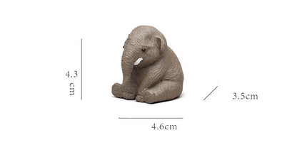 Gohobi Handmade elephant ornaments Tea pets ceramic YiXing clay  Chinese Gongfu tea Kung fu tea Japanese Korean Chado unique ornaments